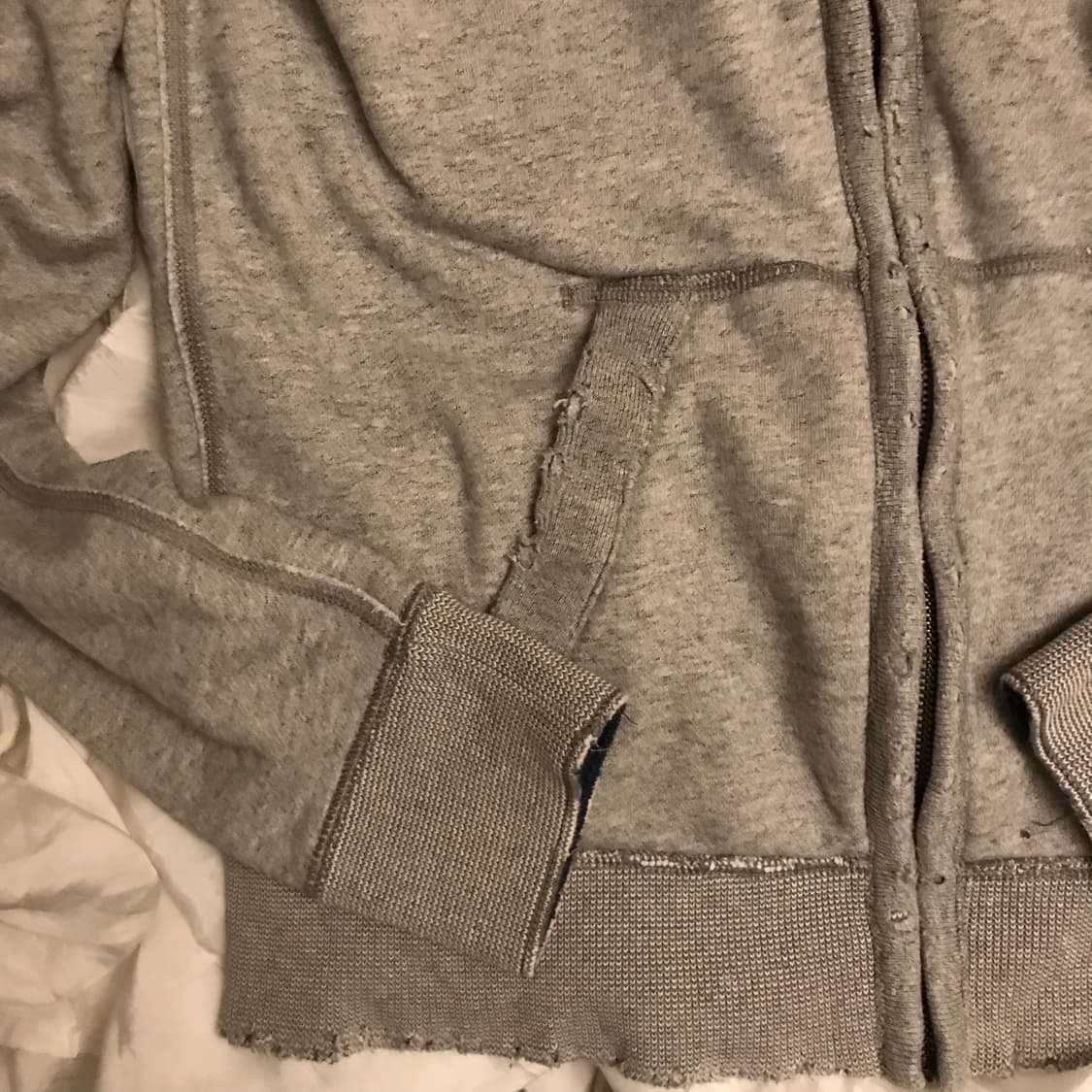 Abercrombie 아베크롬비 오버핏 데미지 집업 상품이미지5