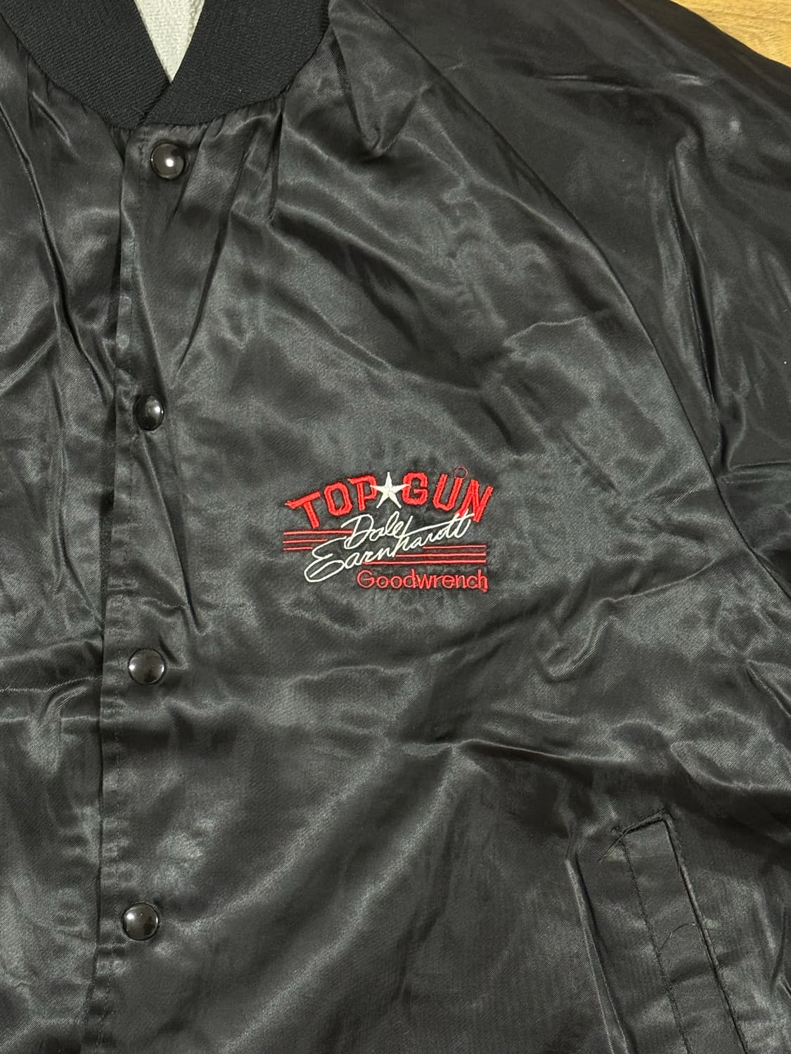 90s TaylorMade 쉐보레 탑건 로고 새틴 스타디움 자켓 상품이미지4