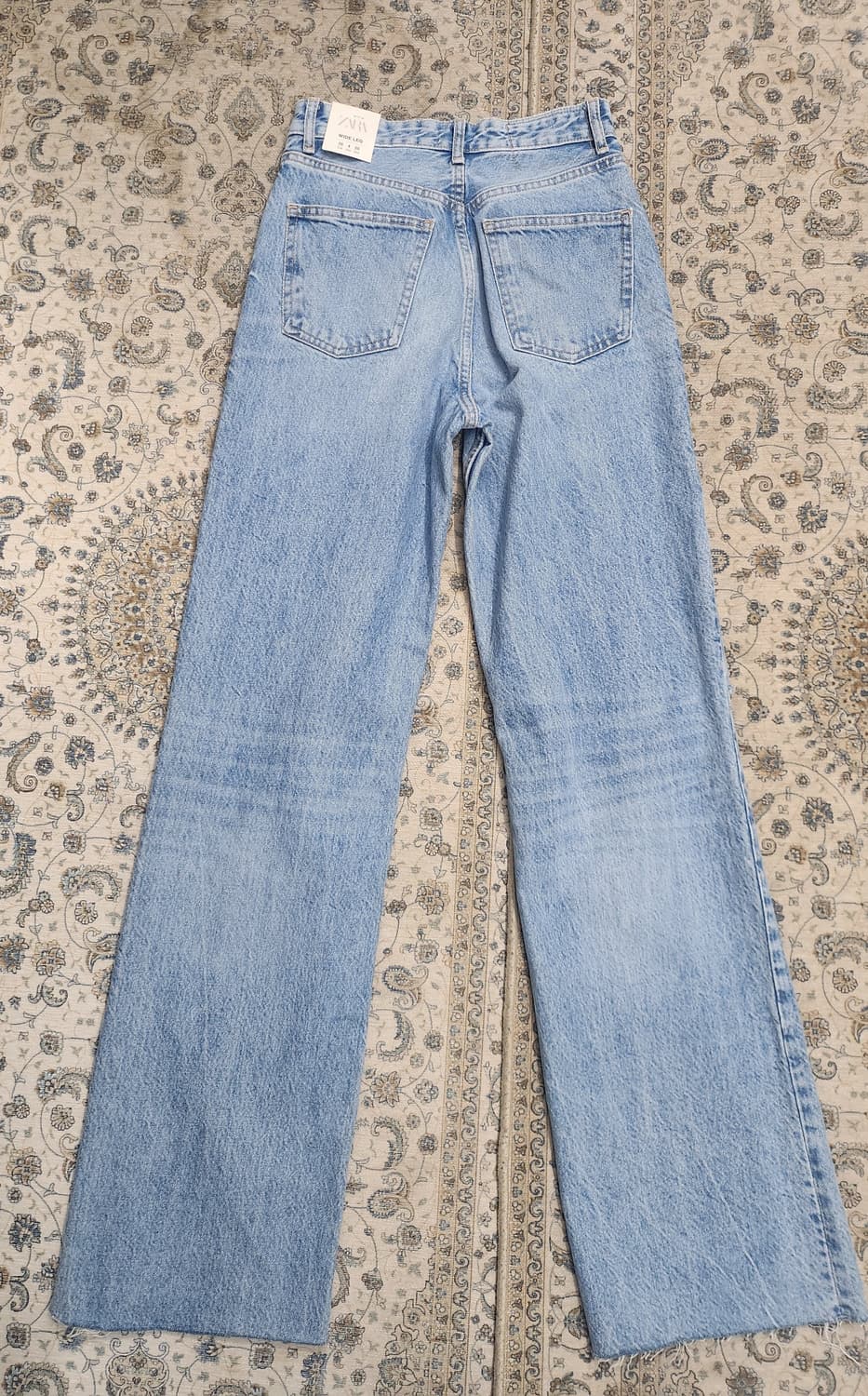 (새상품) 자라 데미지 와이드 데님 팬츠 (25-26) 상품이미지4