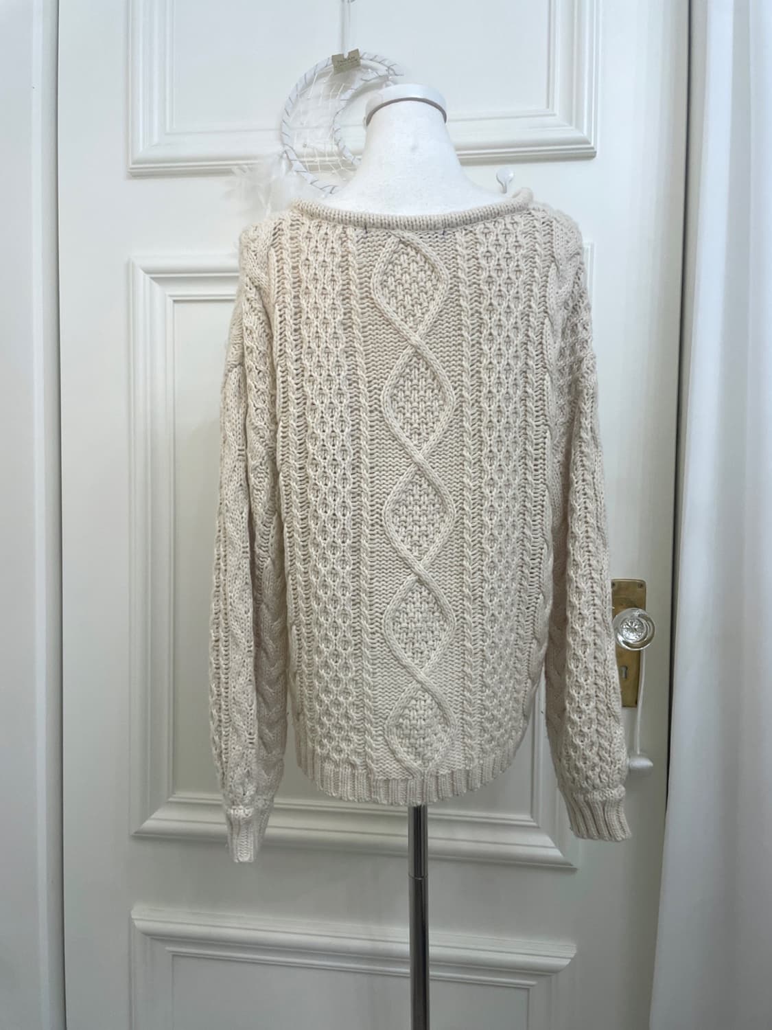 ivory twist pongpong point cute zip-up 상품이미지3