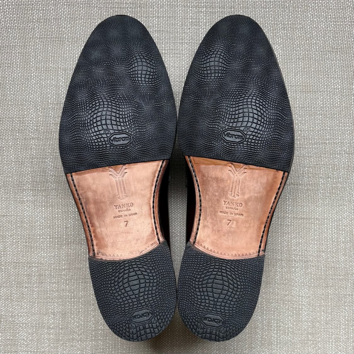 [UK7]  YANKO 14979 버건디 브라운 카프 와이팁 페니 로퍼 상품이미지7