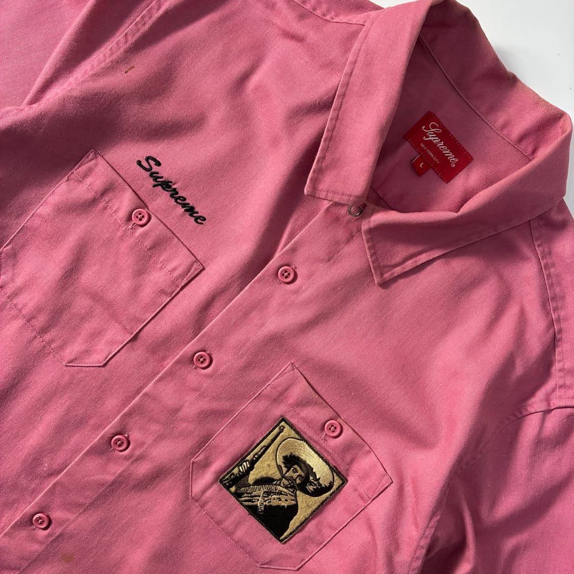 Supreme 슈프림 17F/W Zapata 로즈핑크 워크 셔츠 상품이미지3
