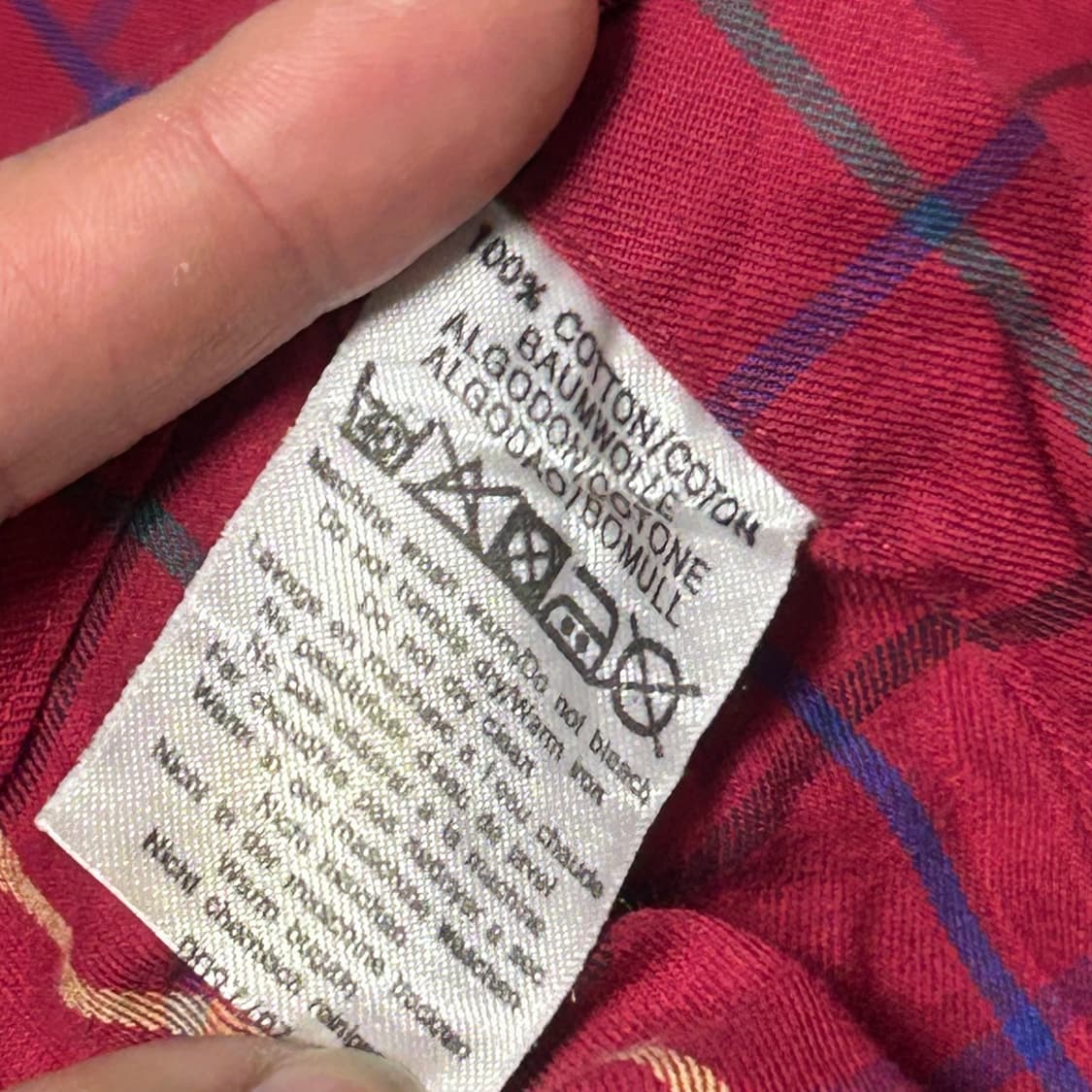 41(L) 버버리 레드 체크 셔츠 상품이미지5