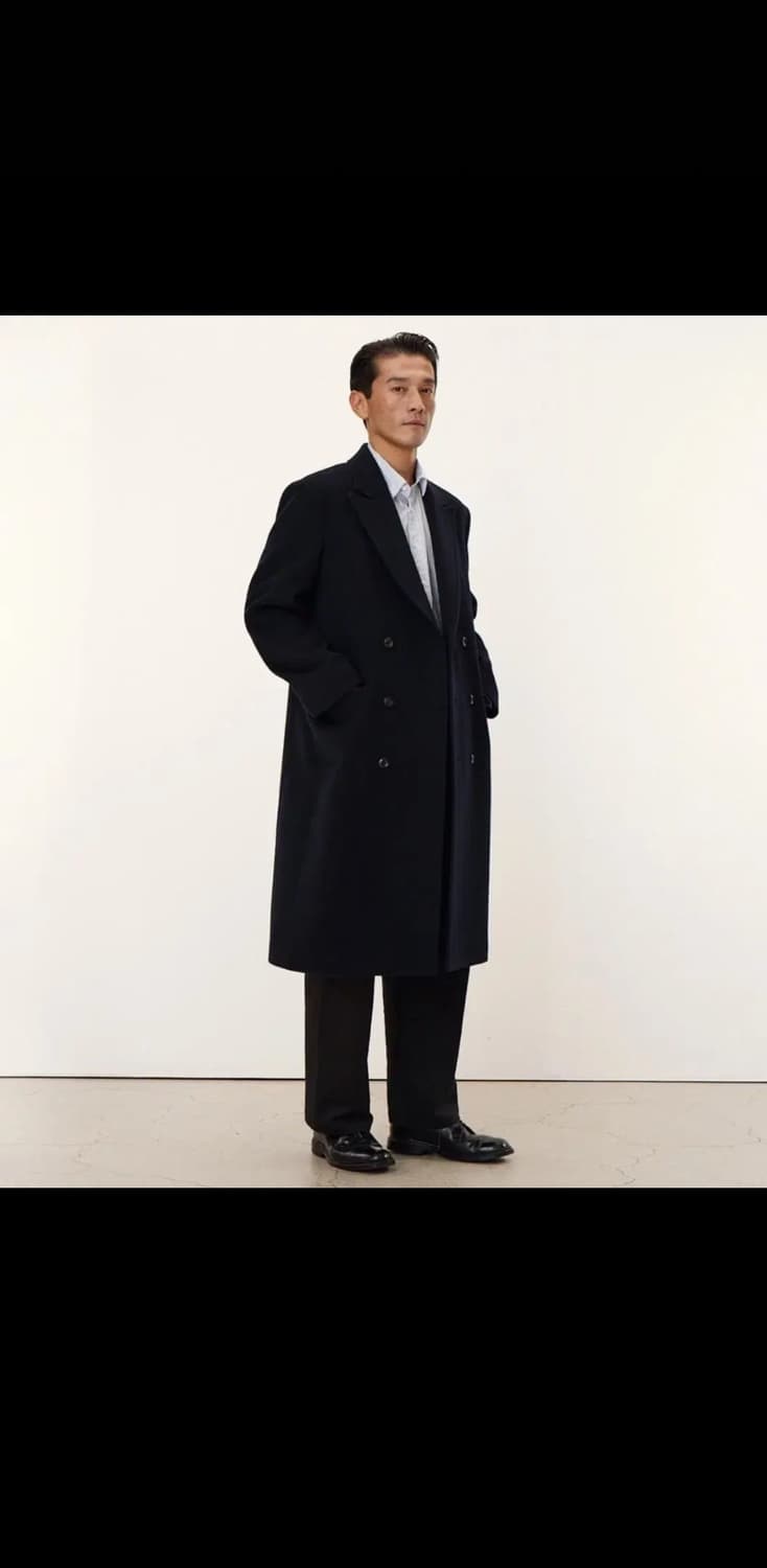 포터리 캐시미어 멜톤 울 더블 코트 상품이미지1