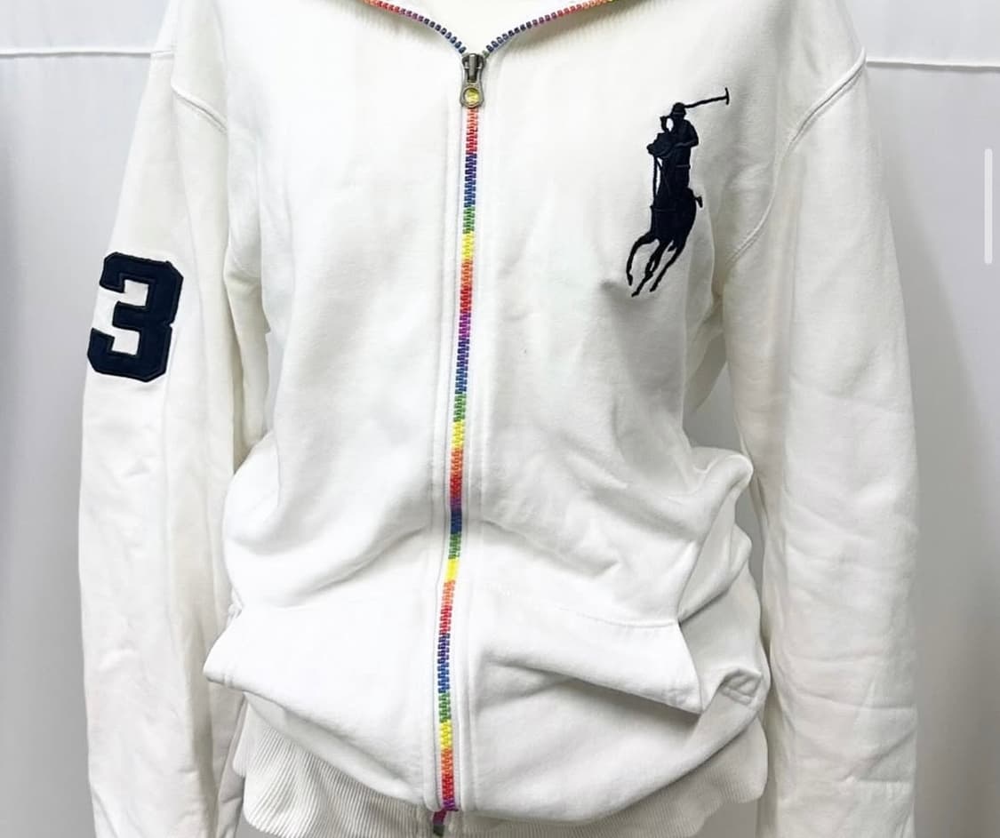 폴로랄프로렌 빅포니 화이트 후드집업 상품이미지1