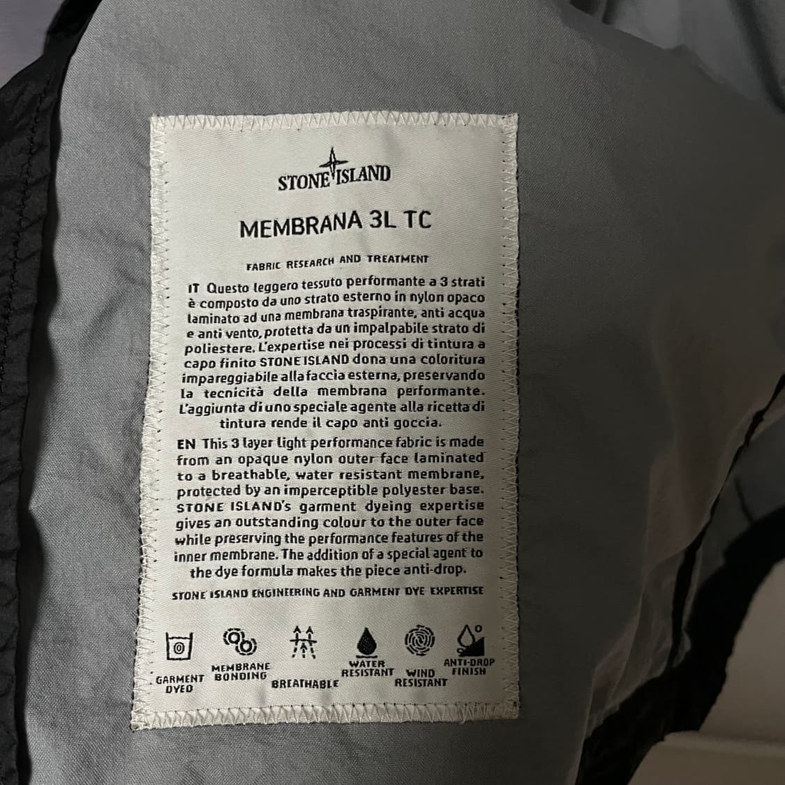 스톤아일랜드 멤브라나 바람막이 M 상품이미지4