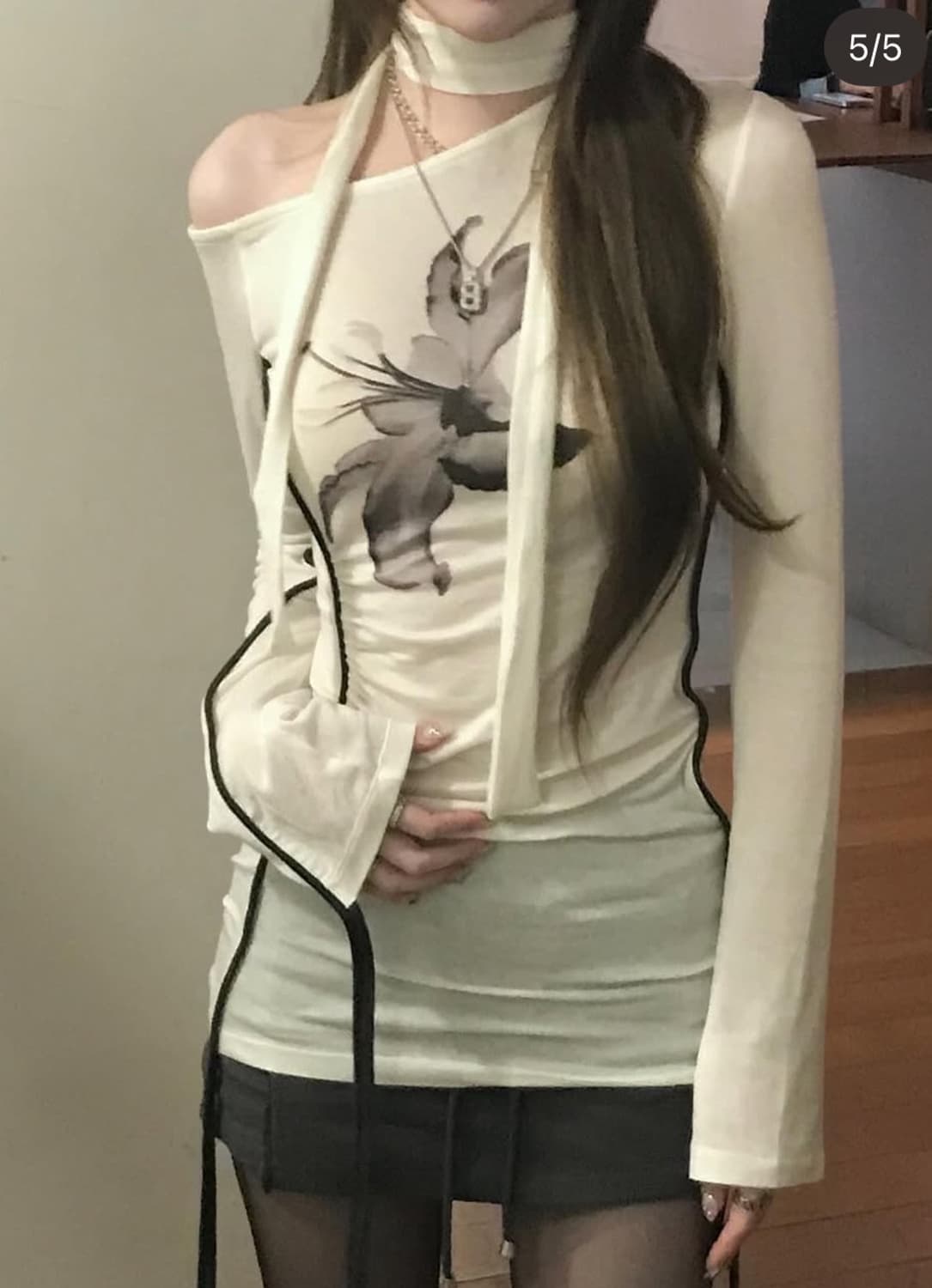 엘프엘프엘프아카이브 릴리 스카프 탑 LILY SCARF TOP[ivory 상품이미지2