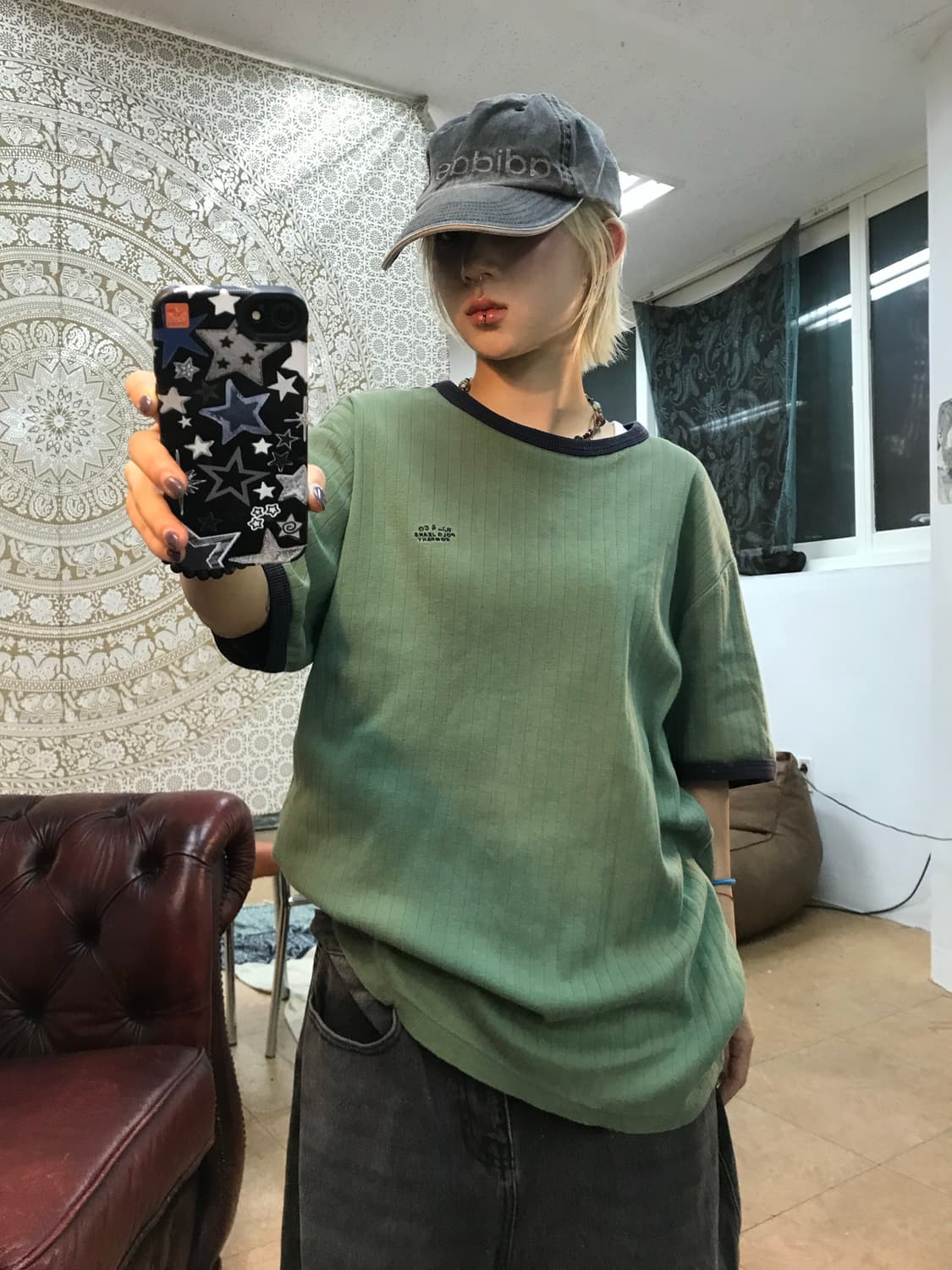 폴로진스 링거 반팔 티  상품이미지1