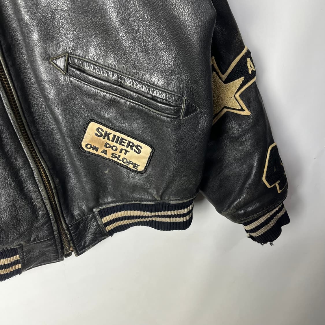 [Avirex] 아비렉스 패치 올레더 바시티자켓 상품이미지4