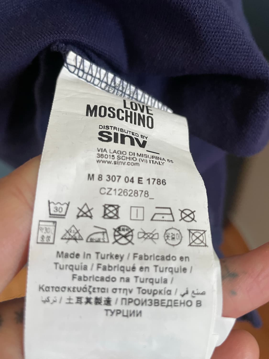 Moschino 빅로고 네이비 롱 PK 상품이미지4