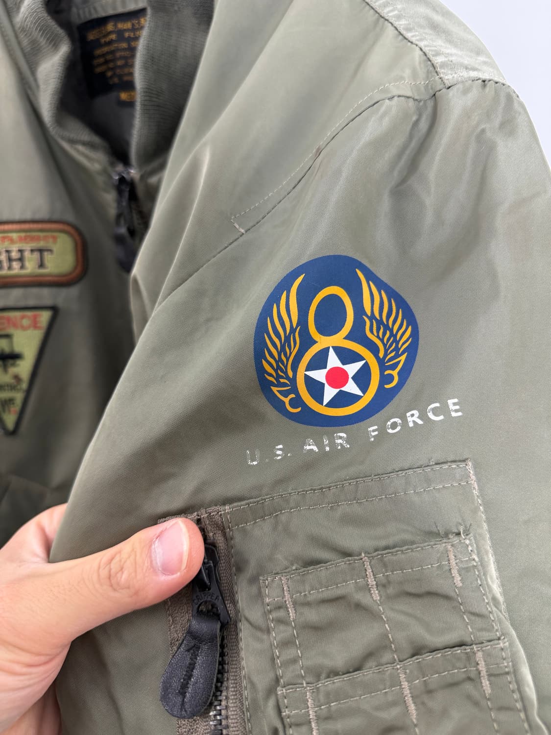 미공군 항공점퍼 ma1 봄버자켓 블루종  상품이미지3