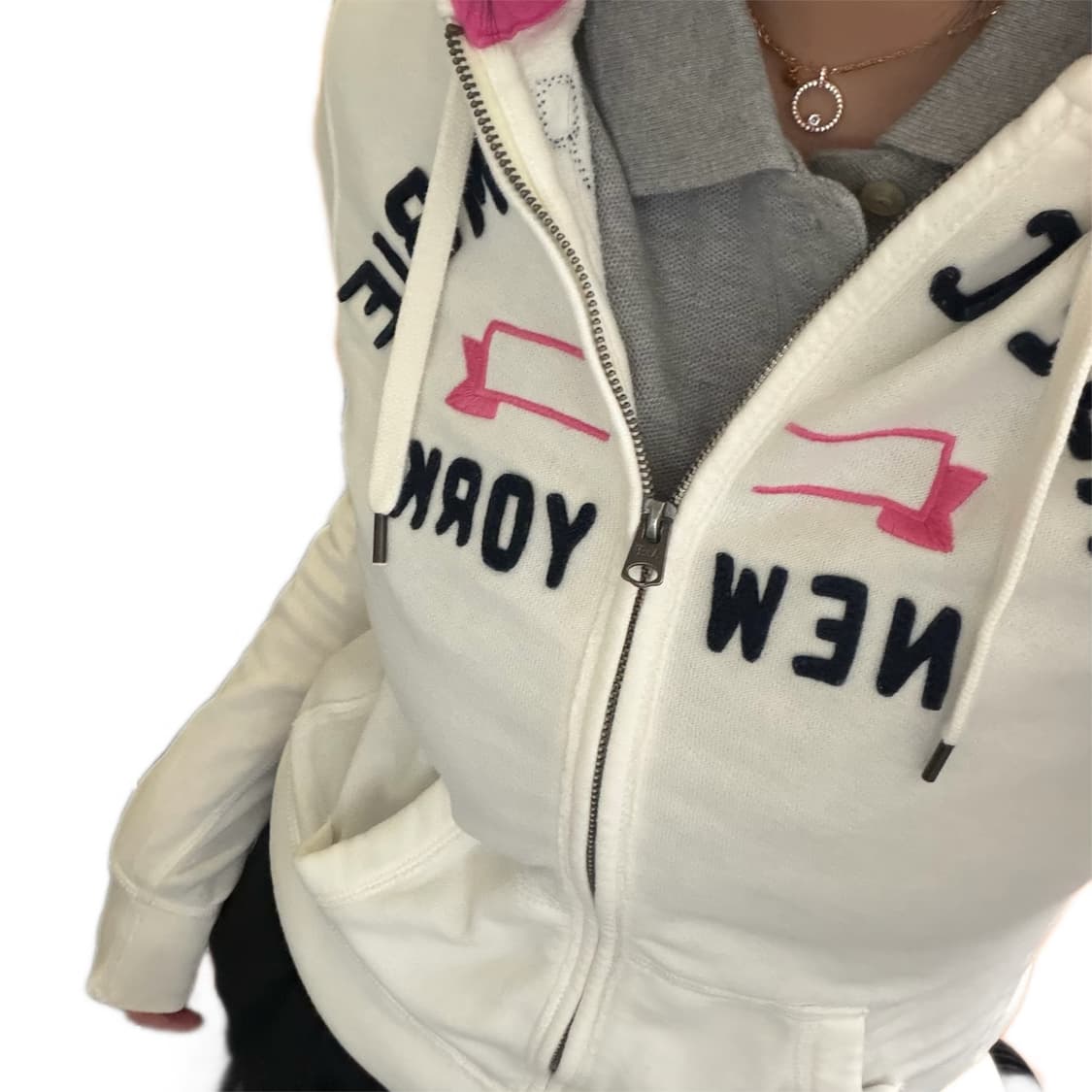 🤍아베크롬비 슬림핏 화이트 후드집업🤍 상품이미지1