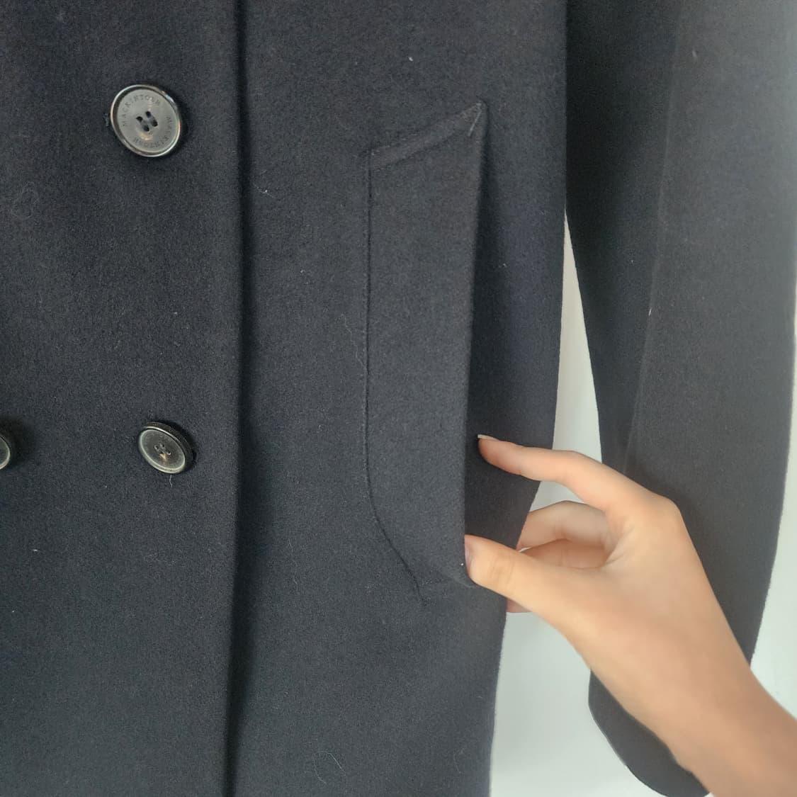 Mackintosh 블랙 더블 버튼 코트 상품이미지5