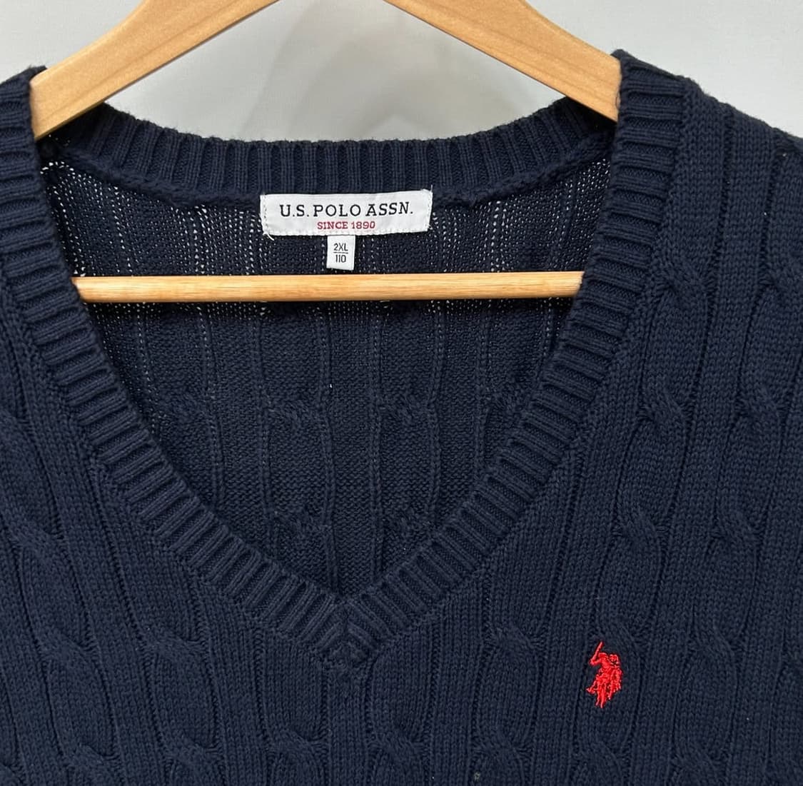 폴로 네이비 니트 조끼 2XL  상품이미지2