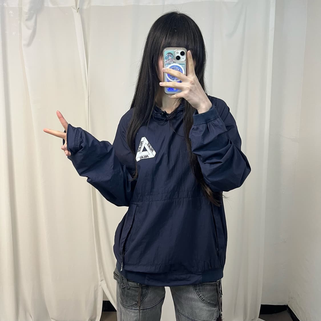 Palace navy overshell hoodie 상품이미지2