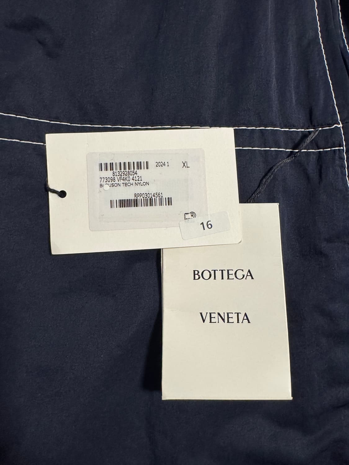 보테가베네타 / 테크 나일론 더블 지퍼 후드 자켓 네이비 / XL 상품이미지6
