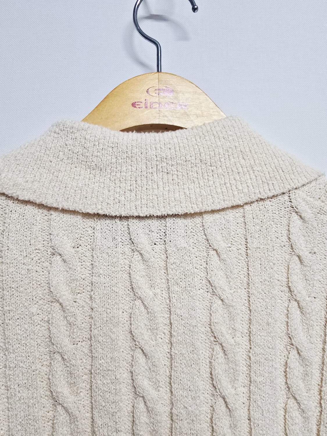 rolarola 꽈배기 반팔 니트 아이보리 상품이미지6