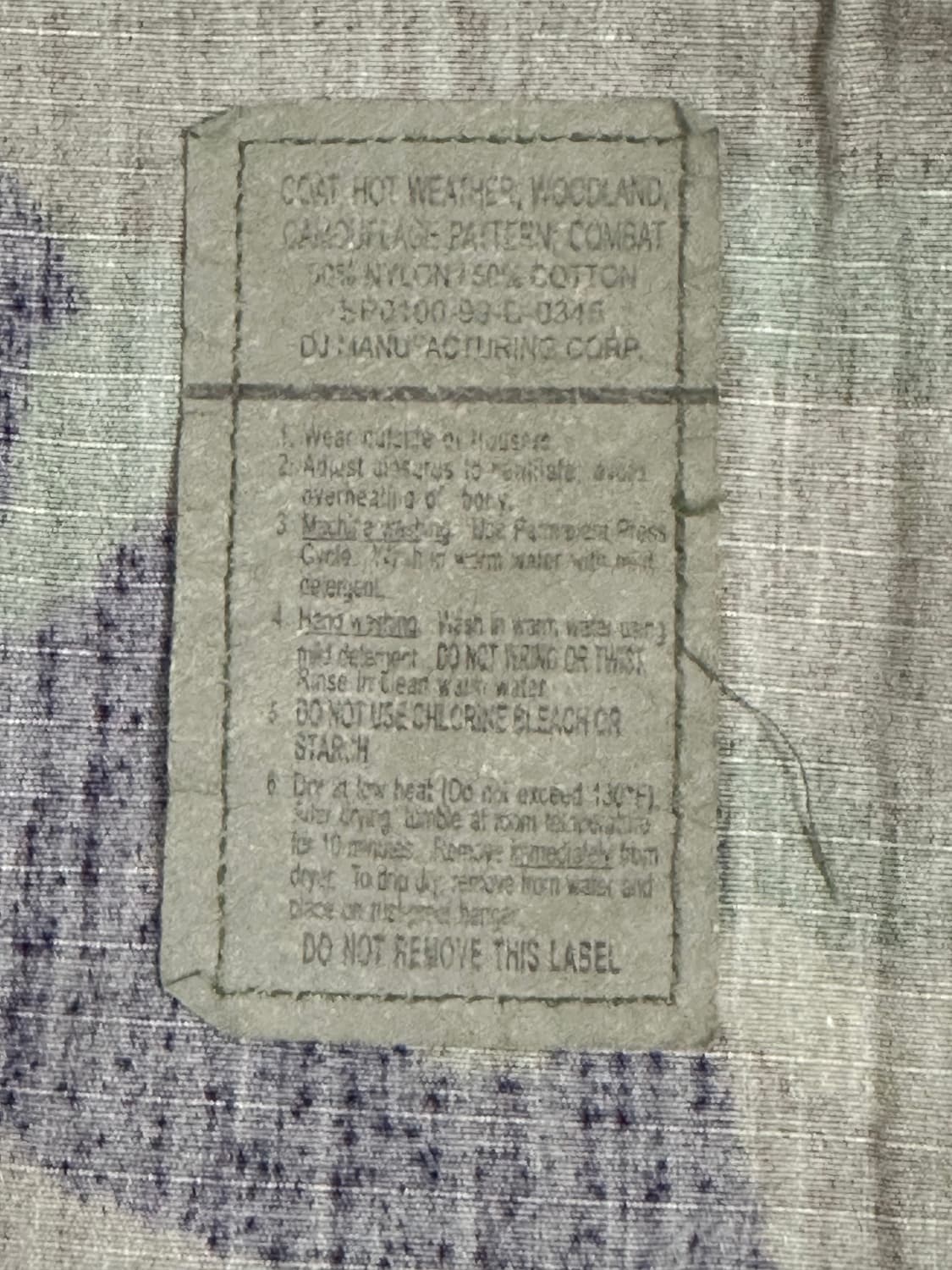 미군 구형 제2보병사단 BDU 우드랜드 전투복 상의 (S/R) (M) 상품이미지7