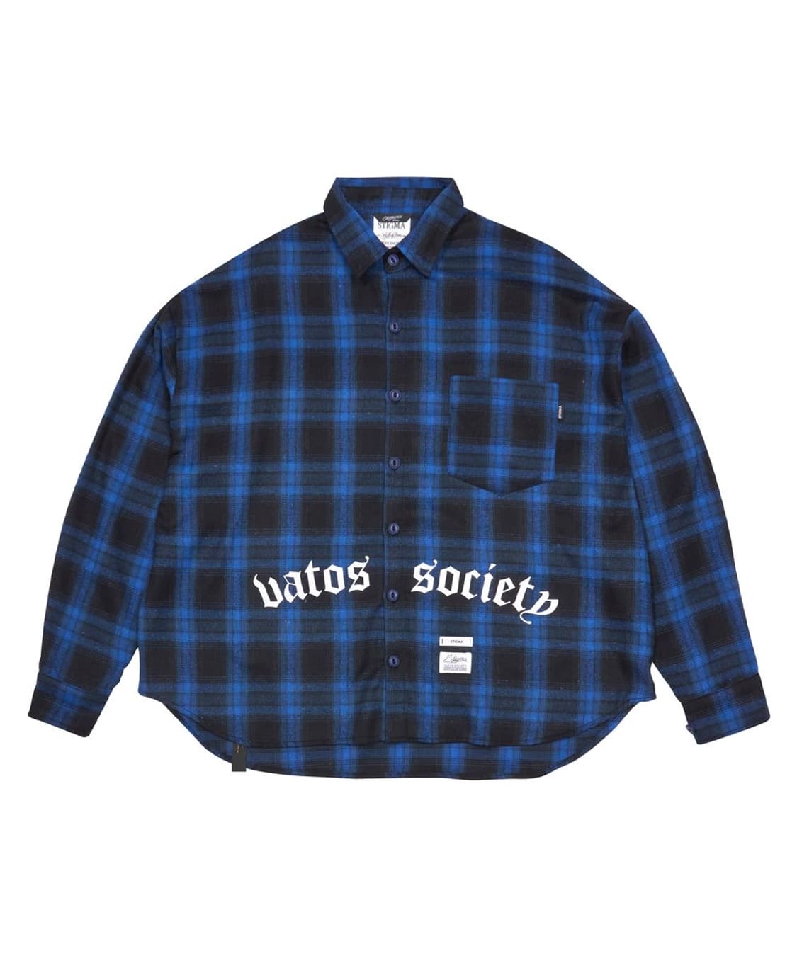 스티그마 바토스 오버사이즈 블루 체크 셔츠 M 상품이미지1