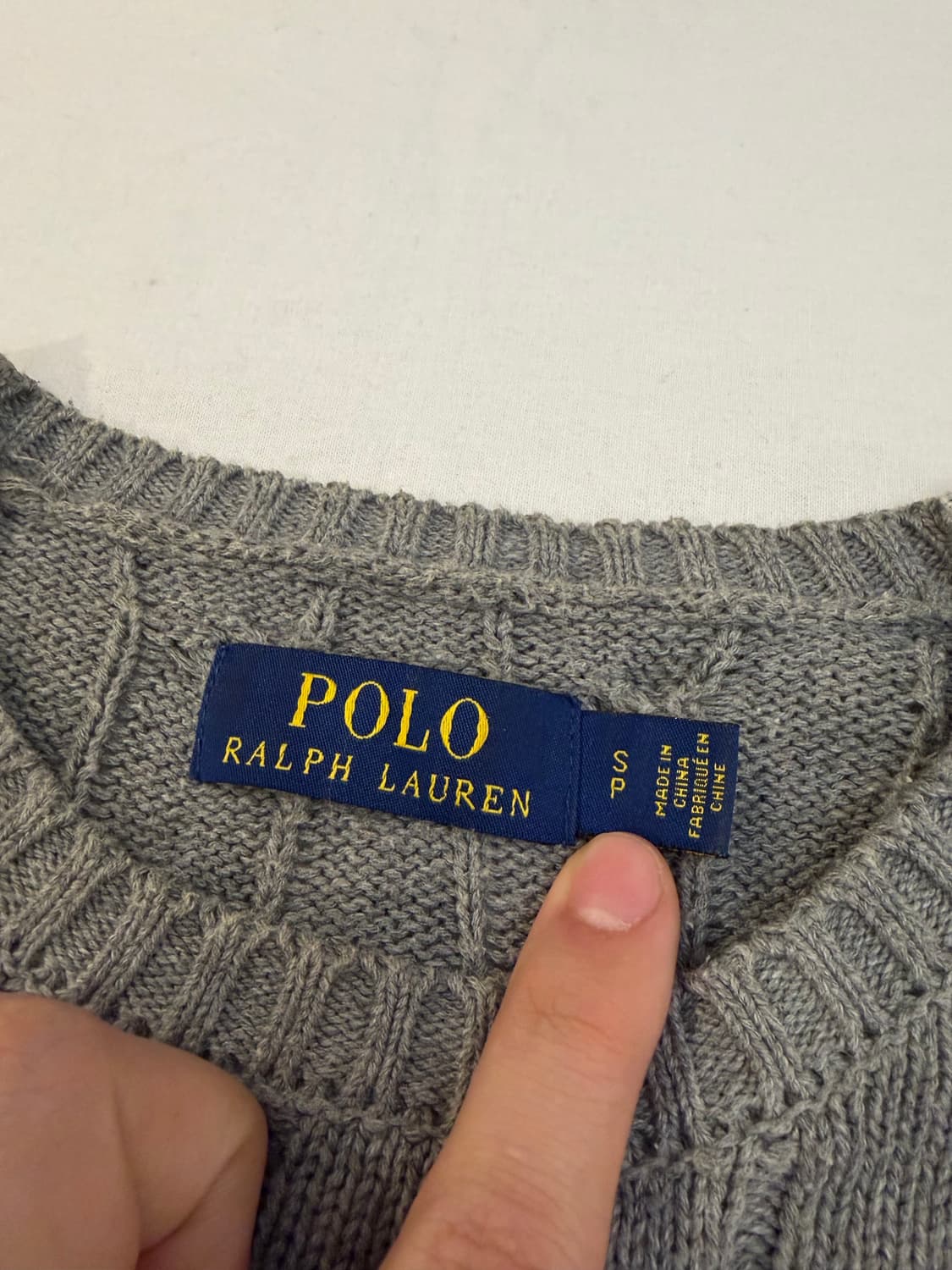 폴로 랄프로렌 꽈배기 케이블 니트 그레이 상품이미지2