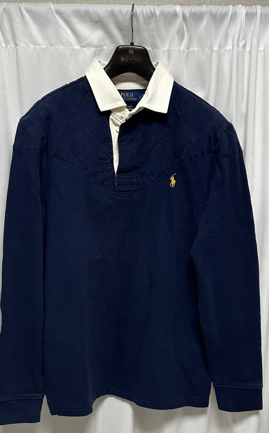 no.93 폴로 랄프로렌 다크네이비 기모럭비 셔츠 L s급 상품이미지2