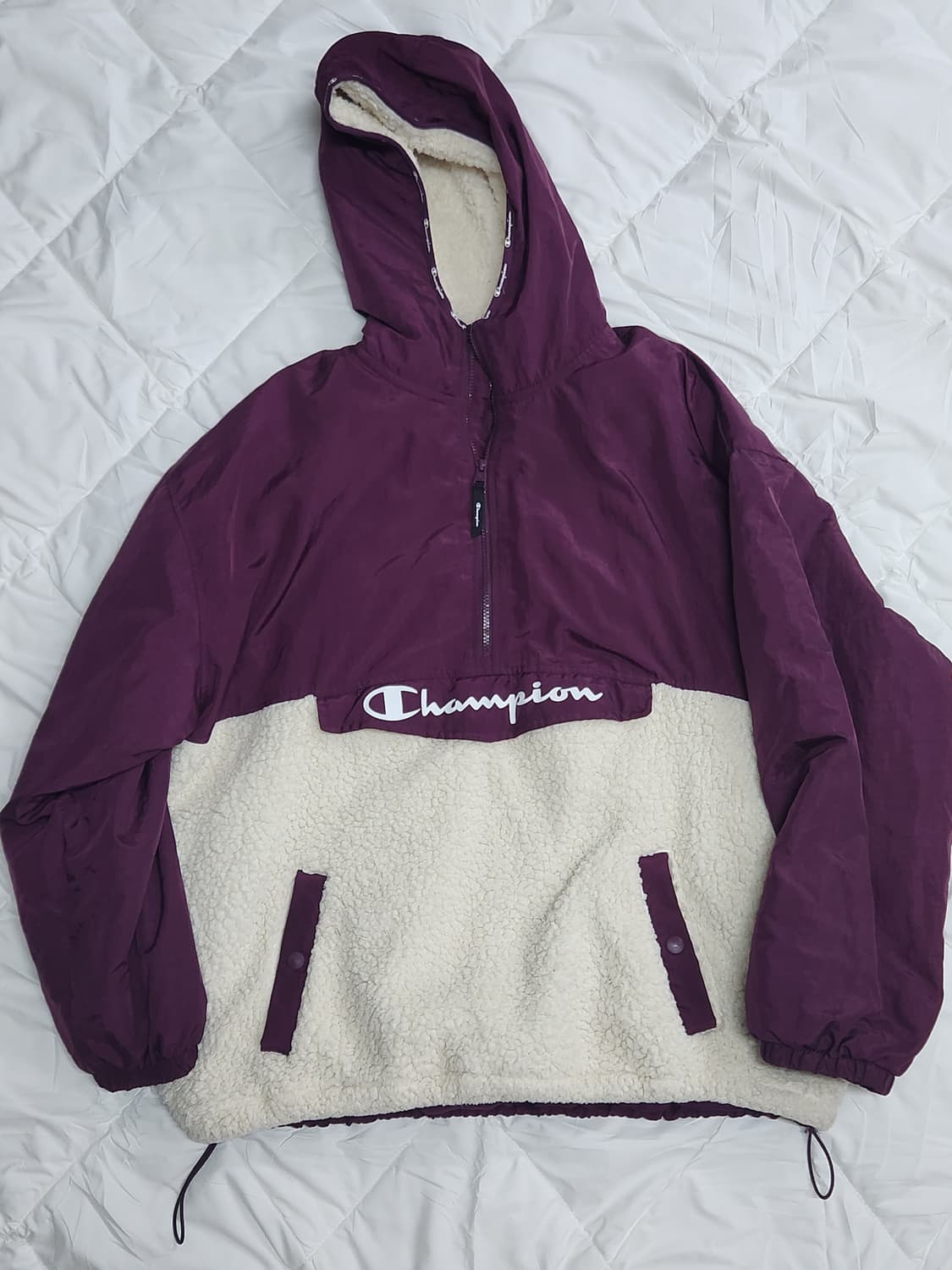 챔피온 웜업 후리스 아노락 후드 상품이미지1