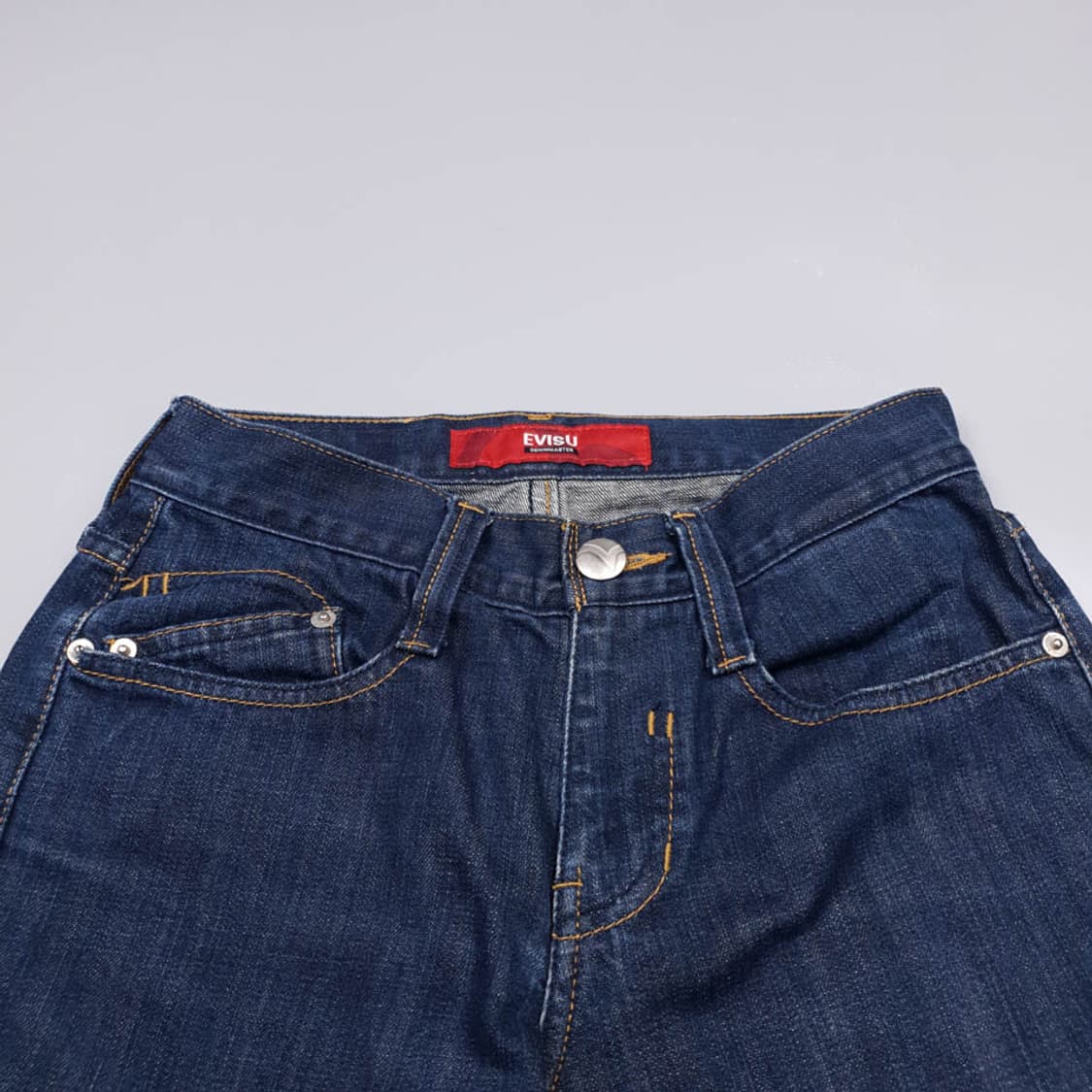 에비수 EVISU 진청 포켓 프린팅 스트레이트 데님팬츠 상품이미지5