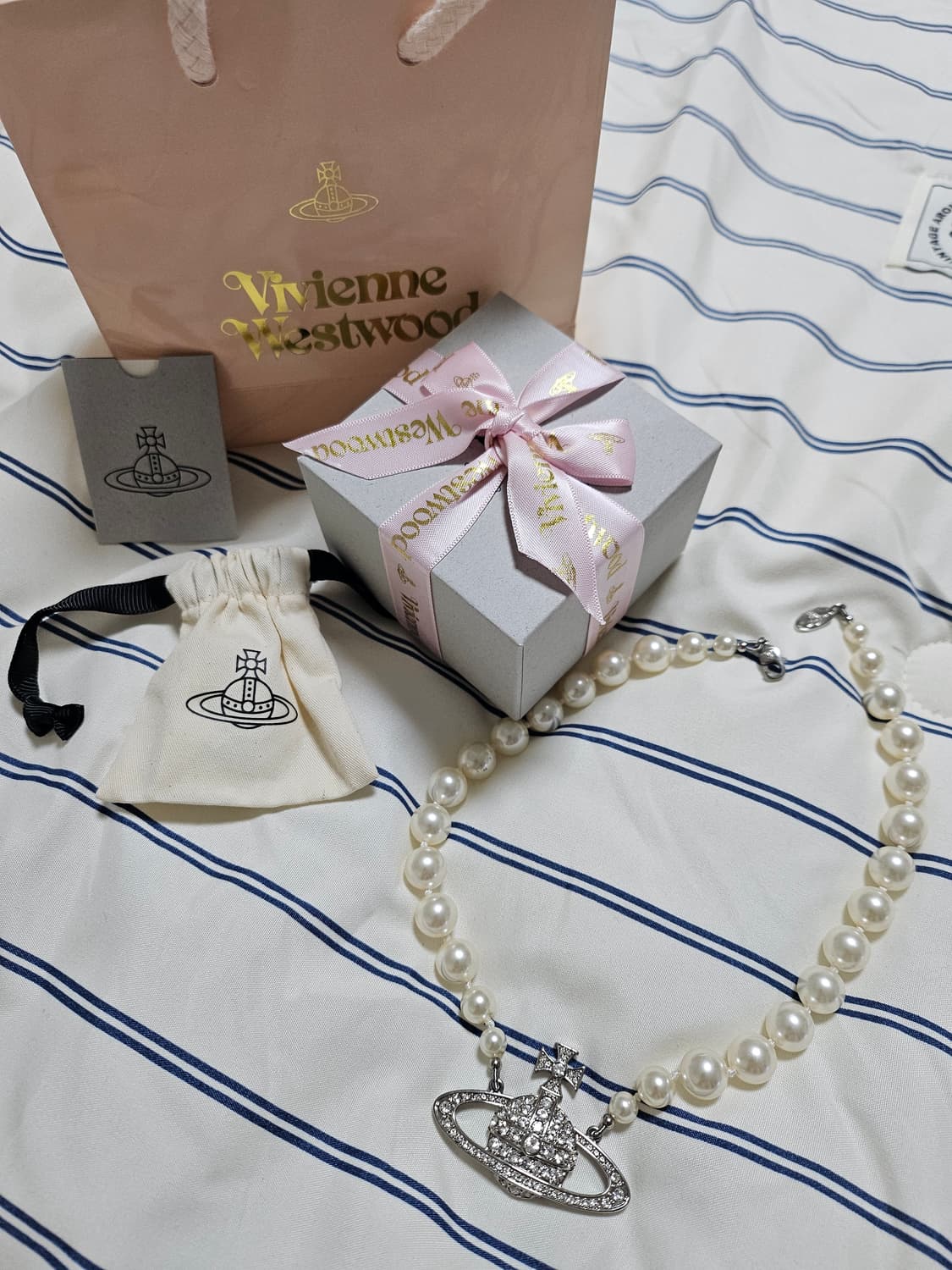 비비안웨스트우드 김나영 진주 초커목걸이 상품이미지3