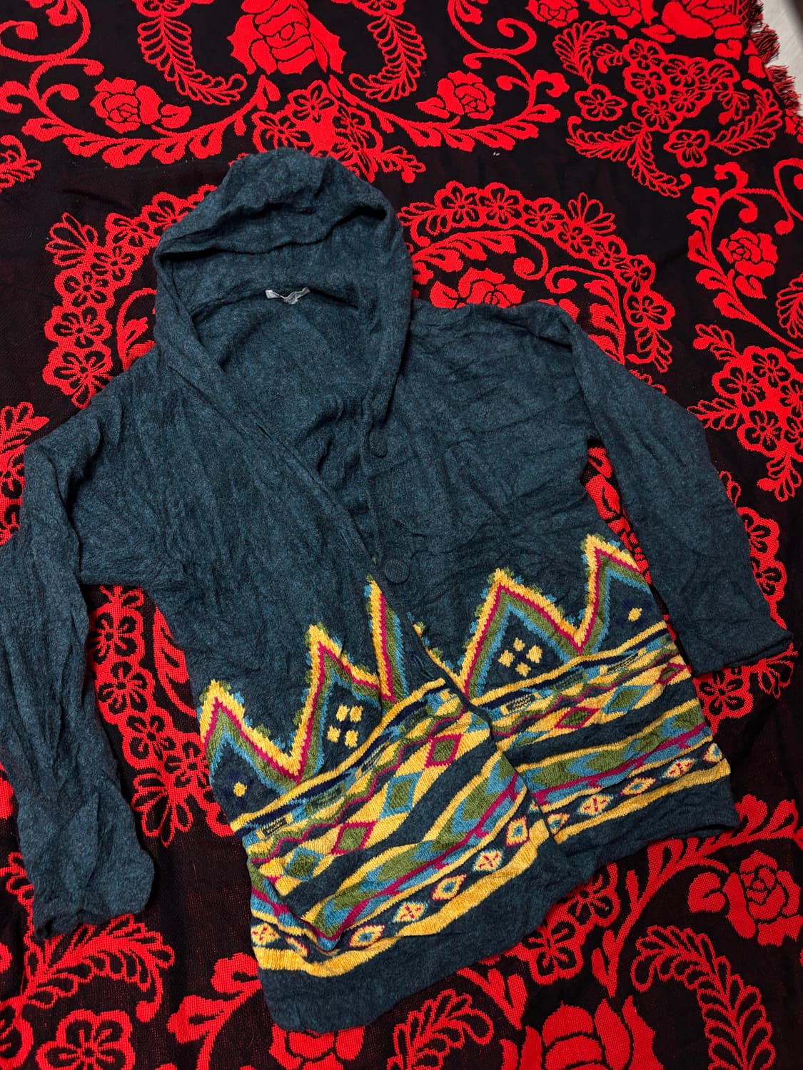 Vintage Ethnic knit hood 상품이미지2
