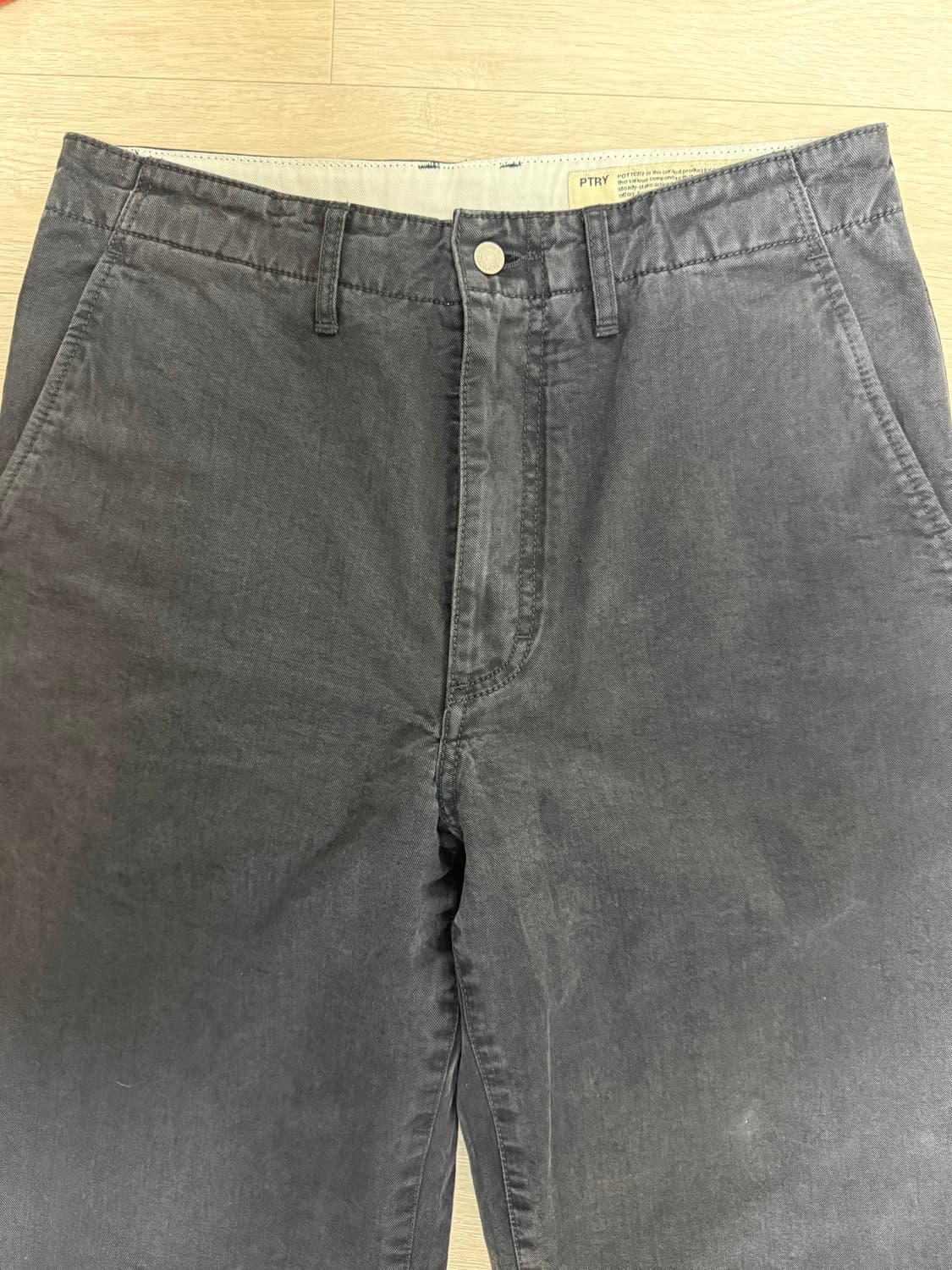 포터리 원워시드 와이드팬츠 워시드 블랙 28사이즈 1사이즈 상품이미지2