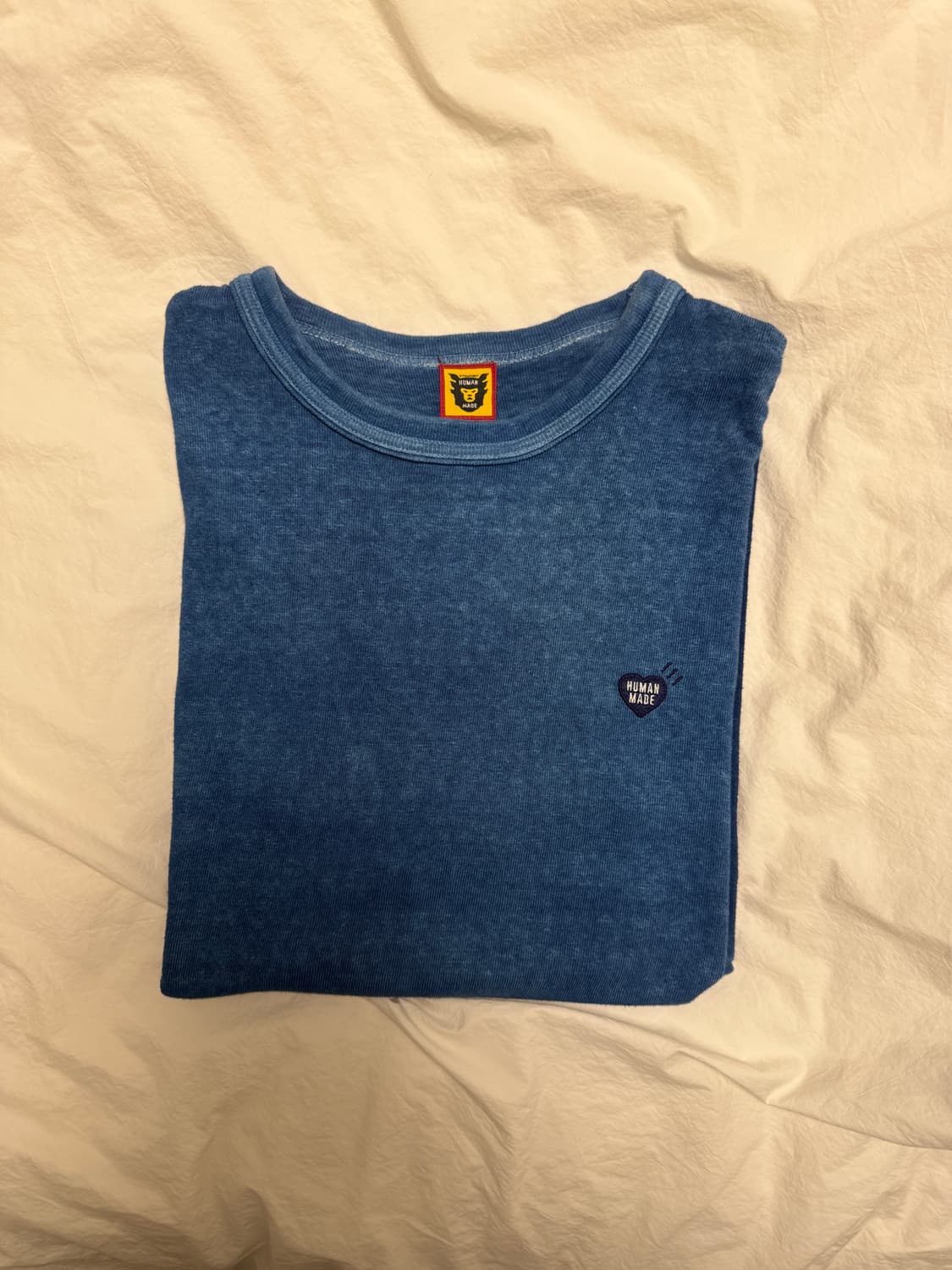 휴먼메이드 인디고다이드 반팔 L사이즈 판매합니다. 상품이미지2