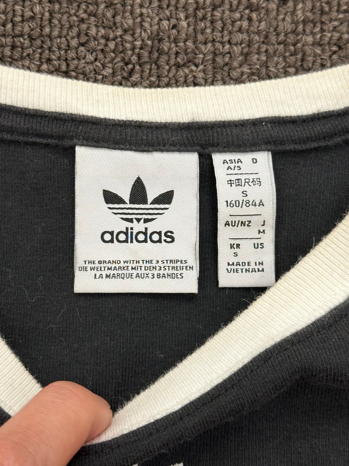 S)아디다스 빈티지 여성 오리지널 스트라이프 크롭 반팔 상품이미지2