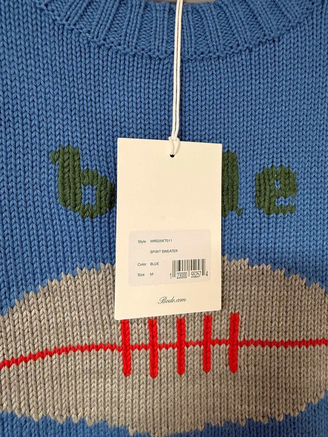 [M] BODE SPIRIT SWEATER BLUE 상품이미지5