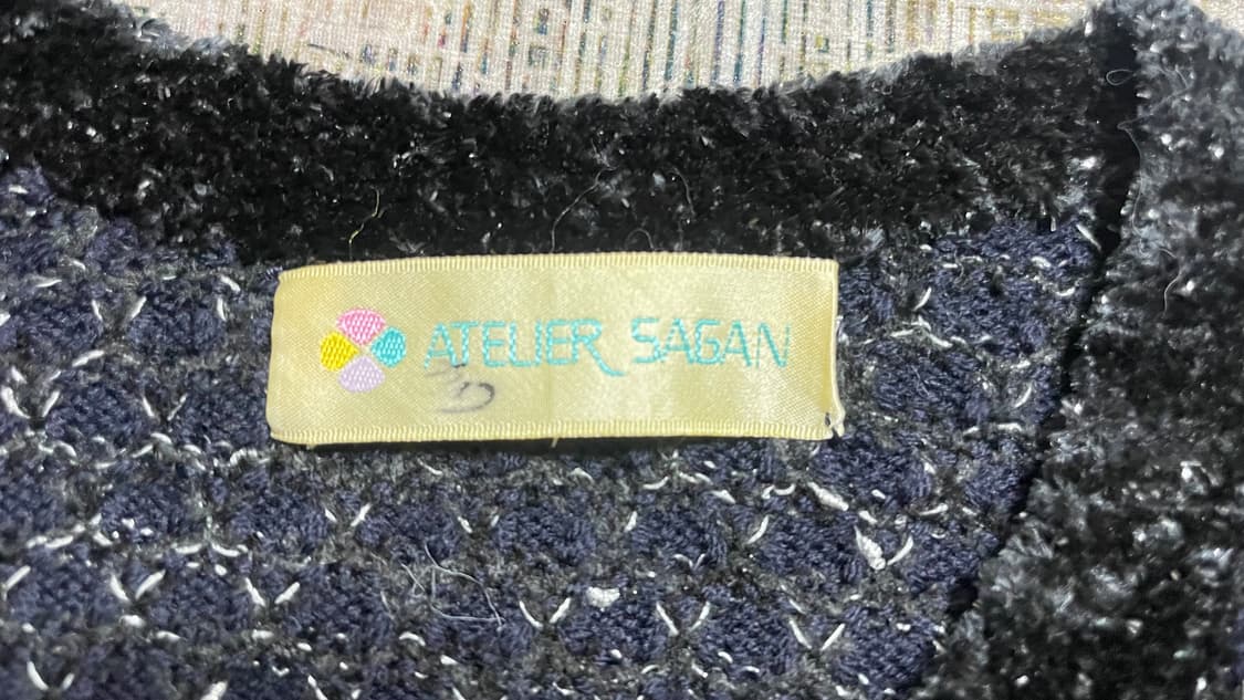 JPN 90s 일본 빈티지 y2k 모리걸 플라워 비즈 프렌치 가디건 상품이미지8