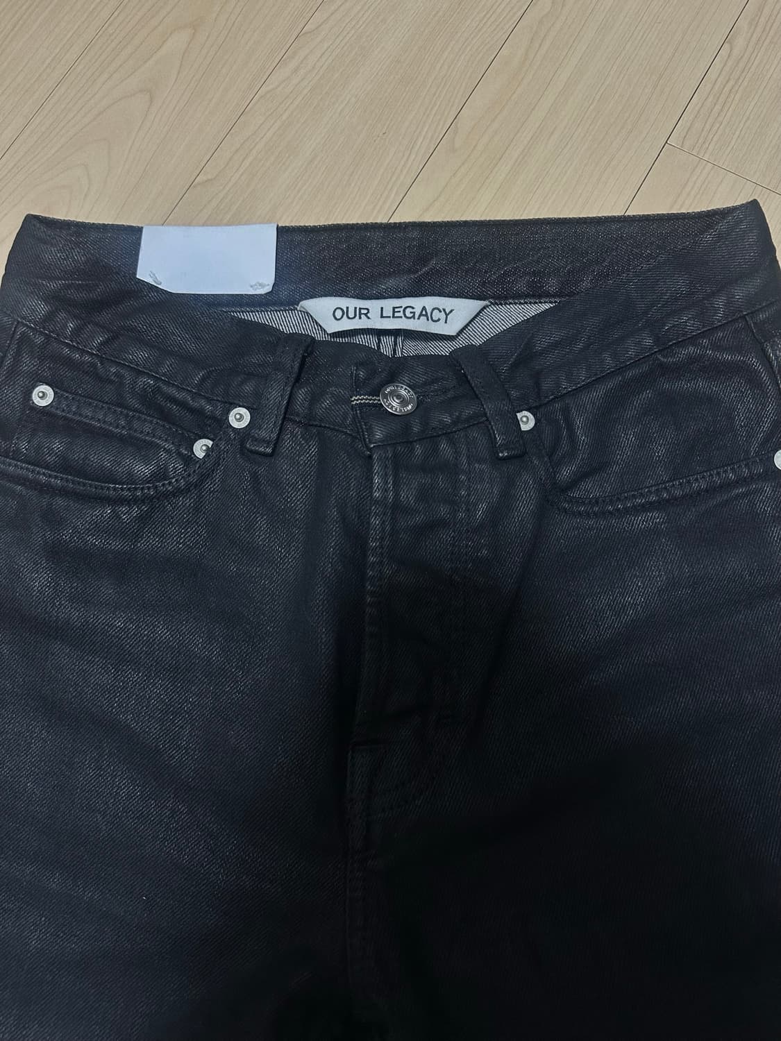 아워레가시 퍼스트컷 슬림스트레이트 코팅데님 상품이미지1