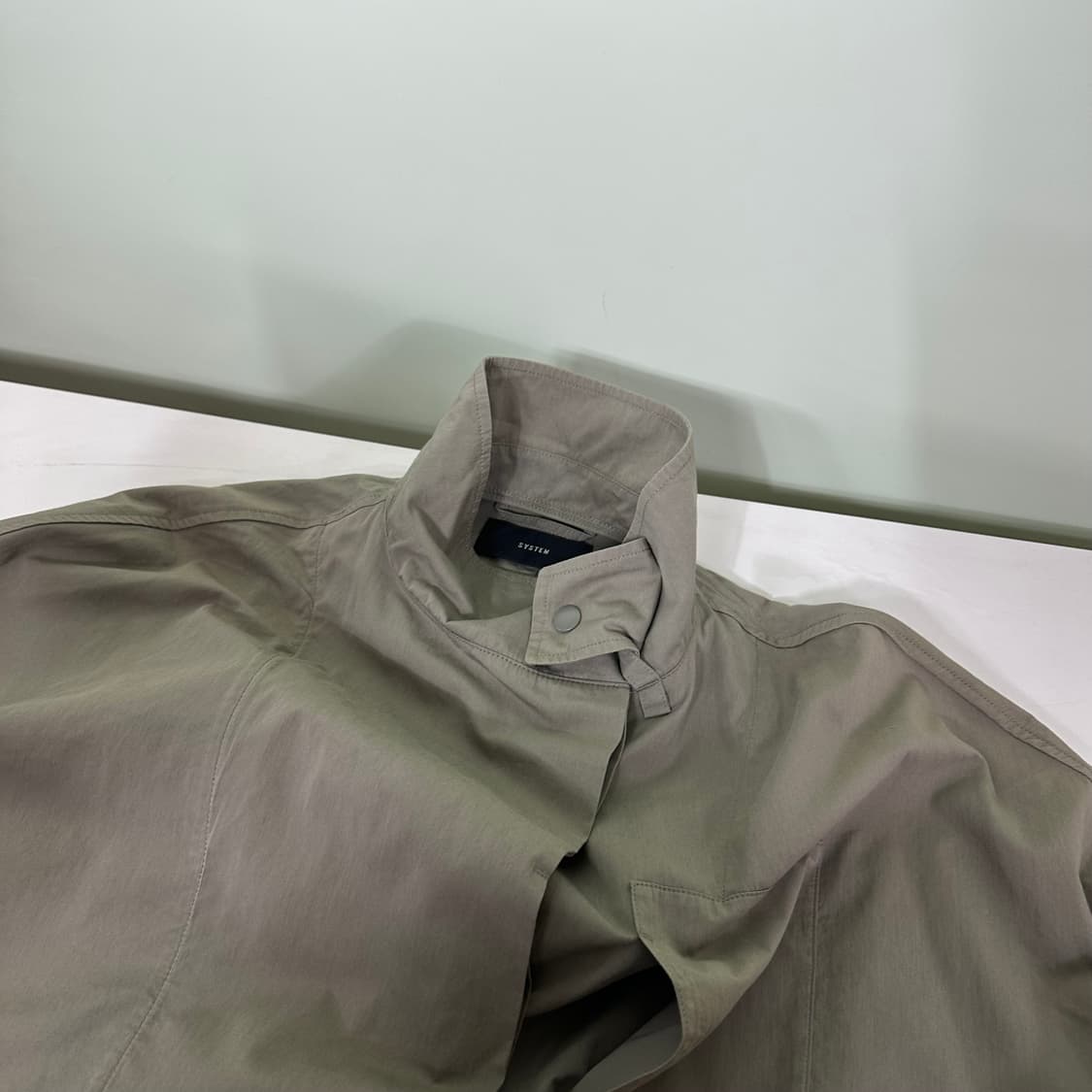 우먼OS 시스템 가오리오버핏 라이트카키 카라포인트 야상자켓 상품이미지4