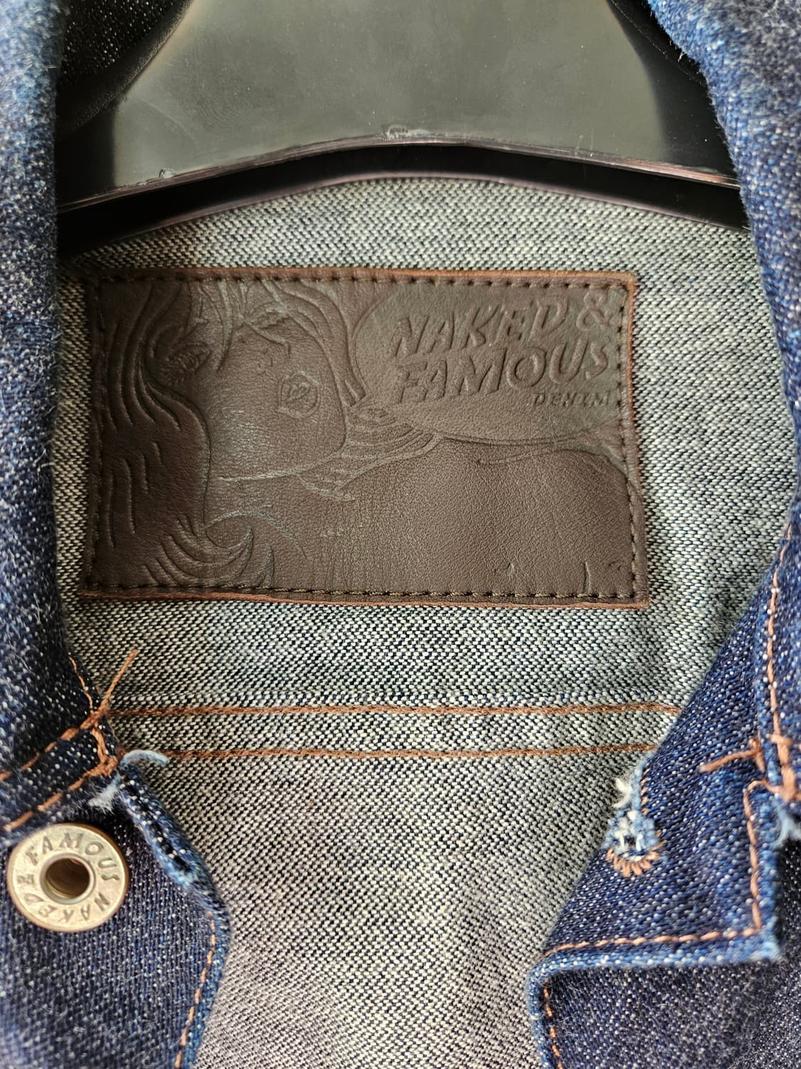네이키드앤페이머스 11oz dry broken twill 데님자켓. M 상품이미지2