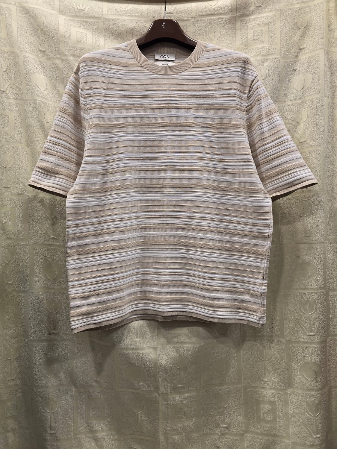코스 COS 릴렉스핏 스트라이프 반팔 니트 티셔츠 L(100) 상품이미지1
