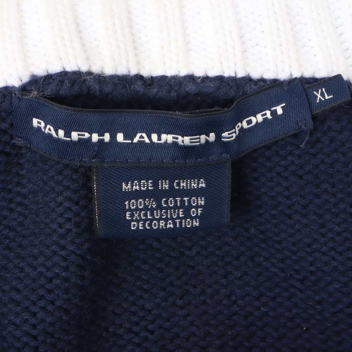 폴로 랄프로렌 네이비 화이트 니트집업 자켓 상품이미지8