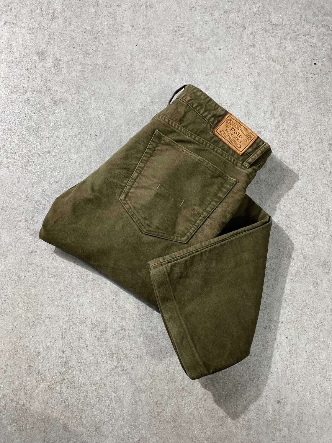 [34] 폴로 랄프로렌 카키 몰스킨 슬림 스트레이트 핏 팬츠 상품이미지1