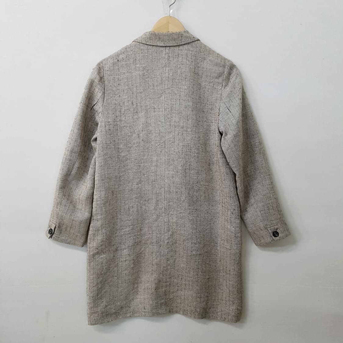 Hands of creation 울 린넨 헤링본 롱 자켓 상품이미지4