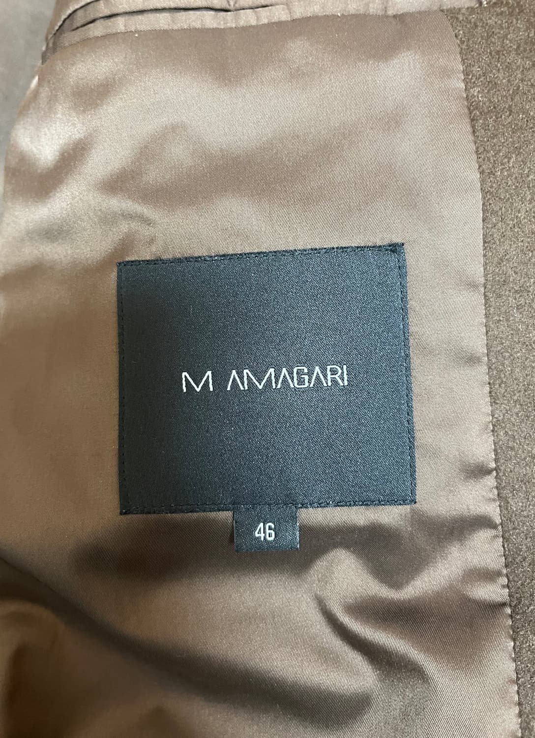 마마가리 컬렉션무드 캐시미어 30% 싱글 코트 브라운 46 사이즈 상품이미지8