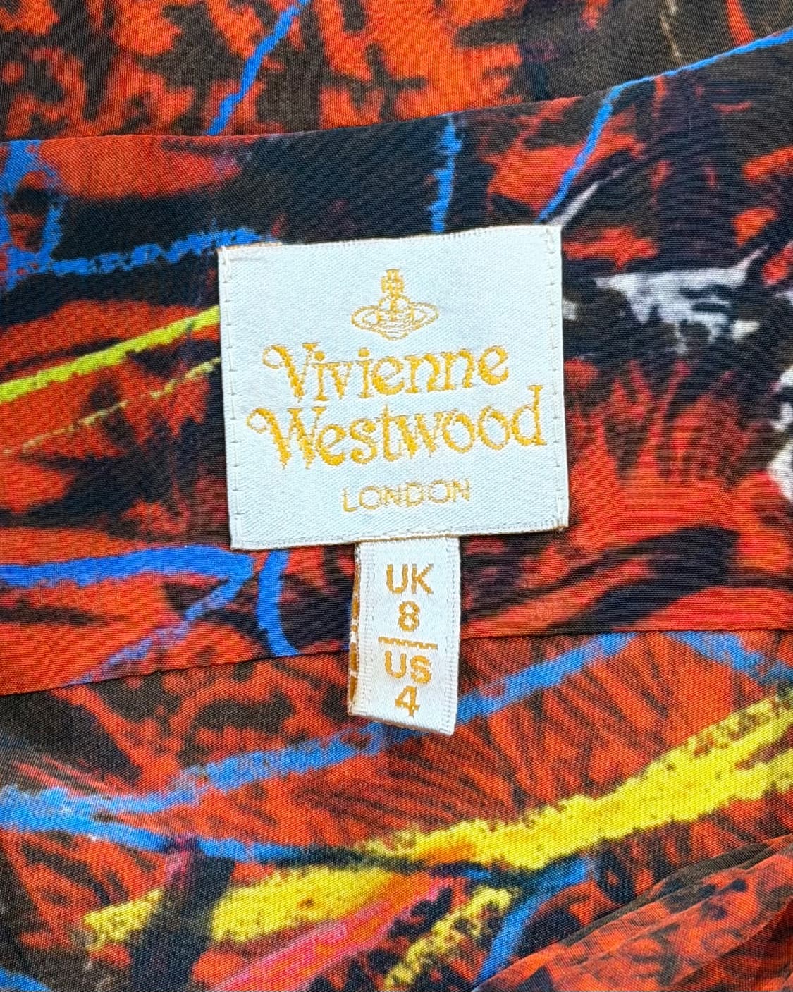 비비안웨스트우드 레드 fw10 프린팅 오픈숄더 실크 셔츠 상품이미지7