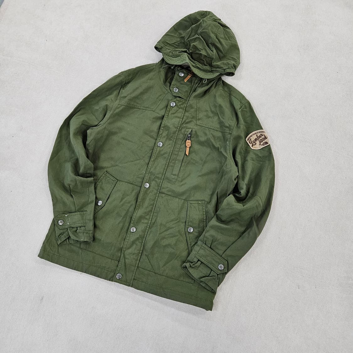 [100(L)] 노스페이스 카키색 후드 야상 자켓 0116 Y1 상품이미지1