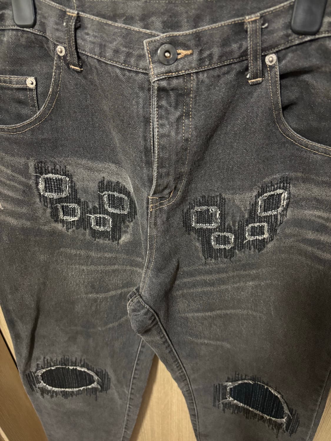 네이버후드 흑청 데님팬츠 상품이미지3