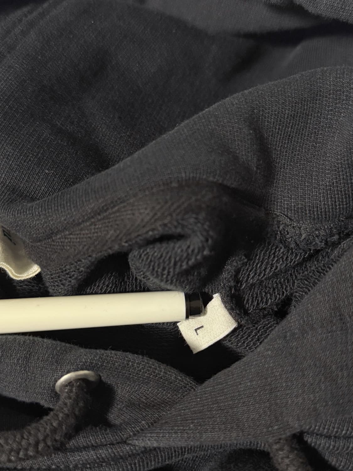 아미 루즈핏 하트로고 블랙 스웻 후드 상품이미지7