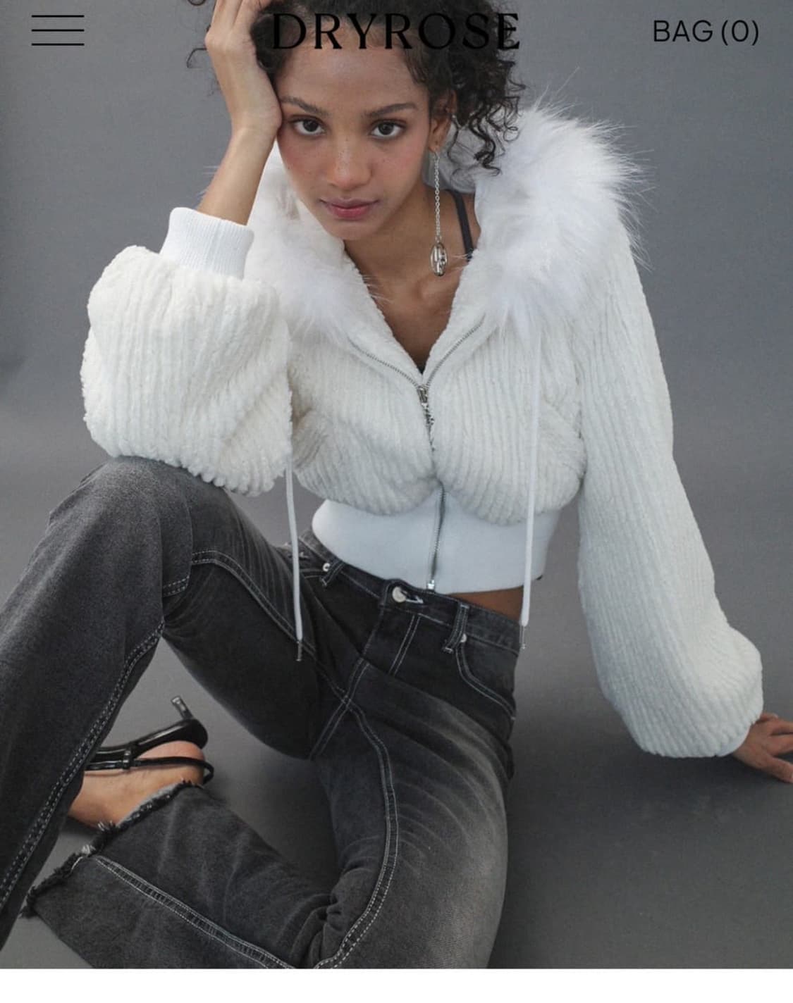 드라이로즈 스노우플레이크 후드집업 상품이미지2