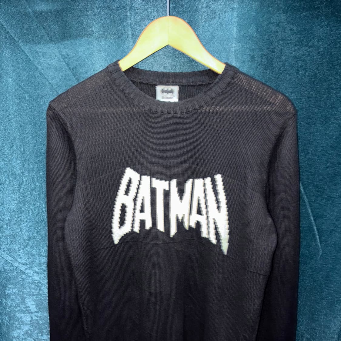 (S) 배트맨 스펠링 로고 블랙 니트 상품이미지2
