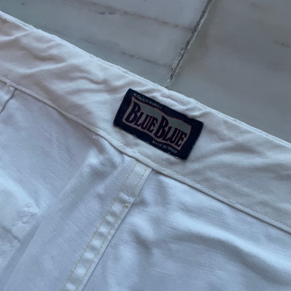 블루블루재팬 화이트 베이커 팬츠 상품이미지3