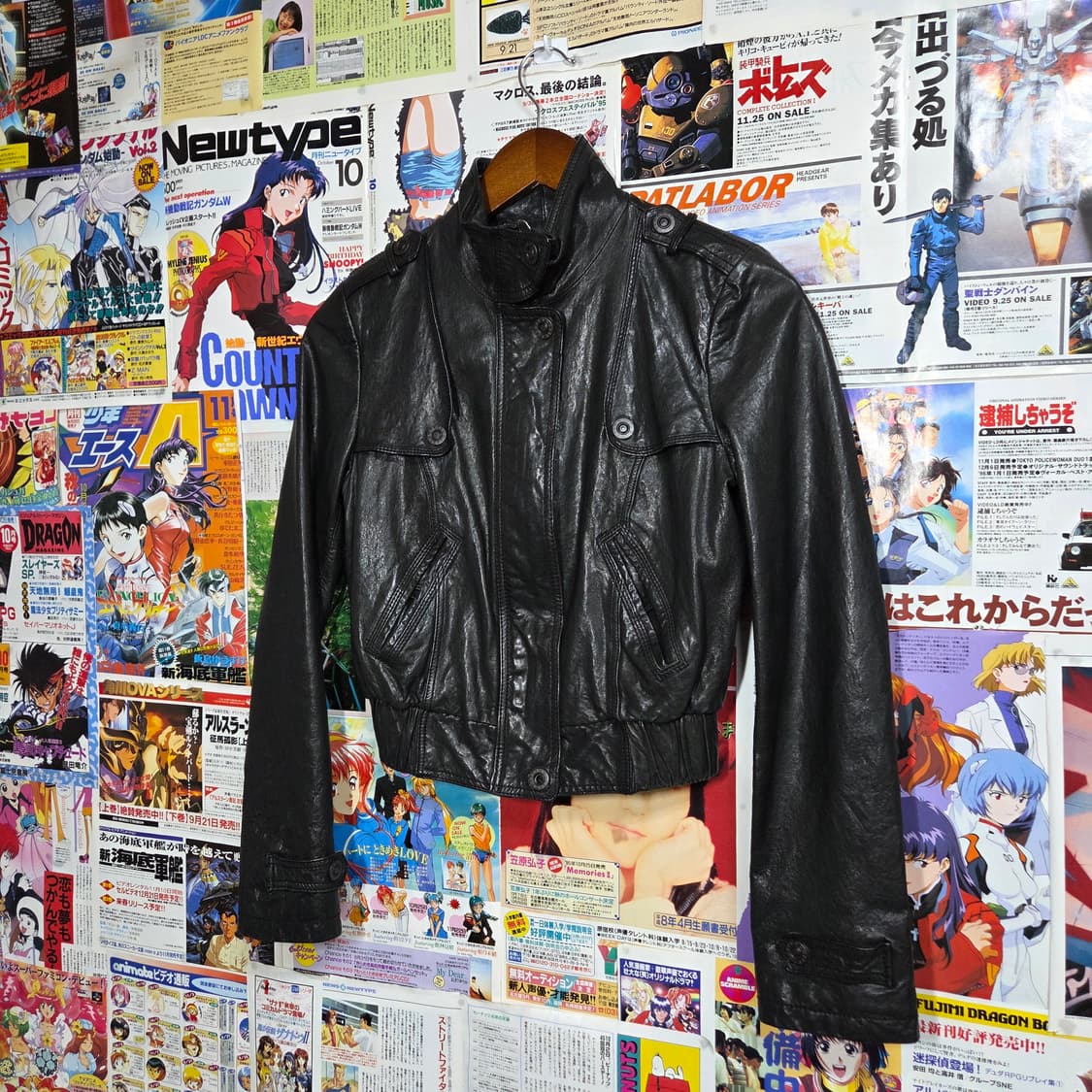 빈티지 양가죽 크롭 봄버 자켓 상품이미지2